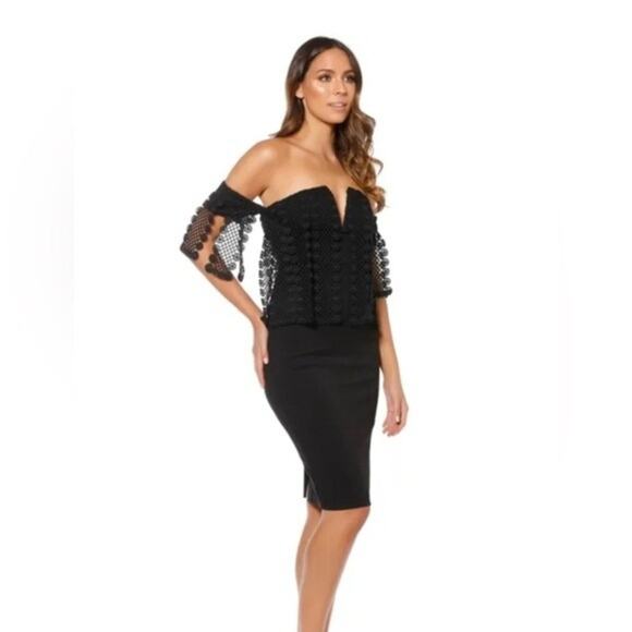 Elliatt Sisley Strapless Off Shoulder Witchy Whimsigoth Edgy Cocktail Dress Sz S - Picture 15 of 15